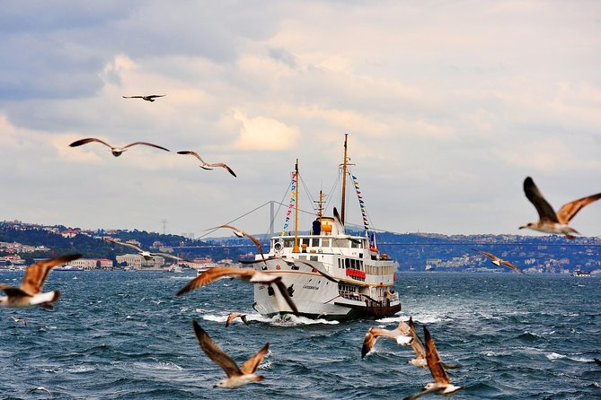 Afternoon Bosphorus Boat and Bus Tour with cable car from Pierre Loti Coffee - Golden Horn sights from the bus