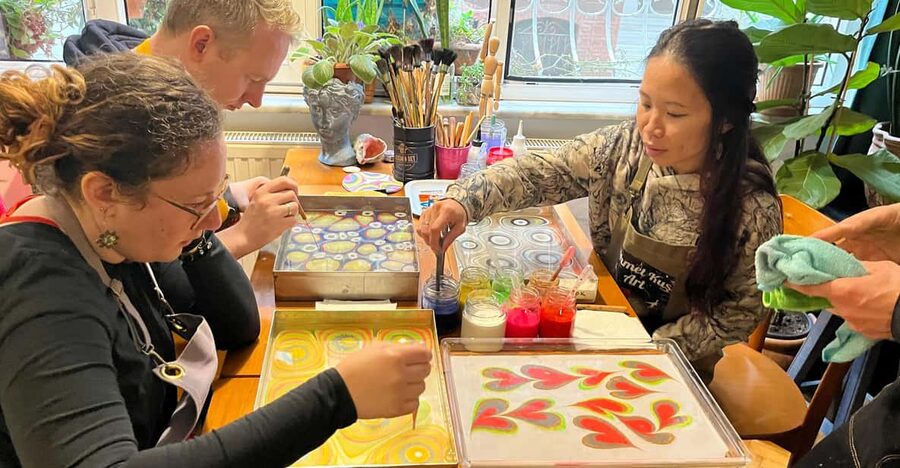 Authentic Turkish Art Marbling - Ebru - with Locals at Home - Why Ebru Makes a Fine Istanbul Souvenir
