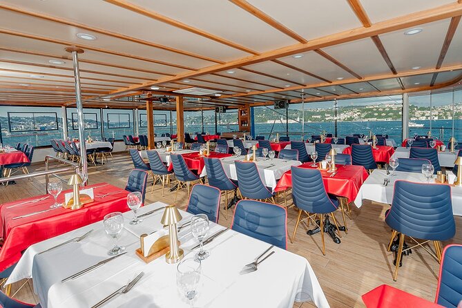 Bosphorus Dinner Cruise & Show with Private Table - Dolmabahce Palace and Ciragan Palace from the water