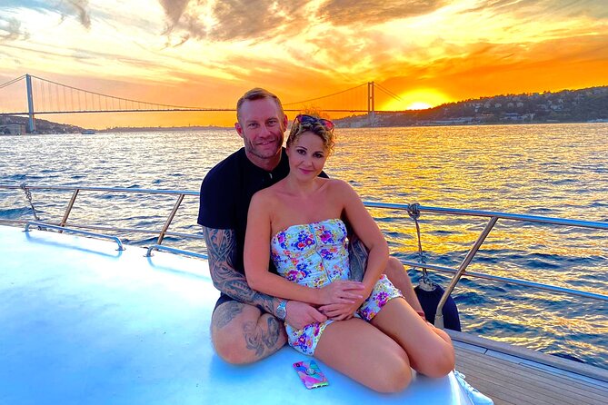 Bosphorus Sunset Yacht Cruise with Snacks and Live Guide - The yacht, seating, and comfort