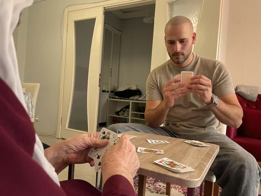 Card Game and Afternoon Turkish Tea with Local Grandma - Getting to Selamlık Street