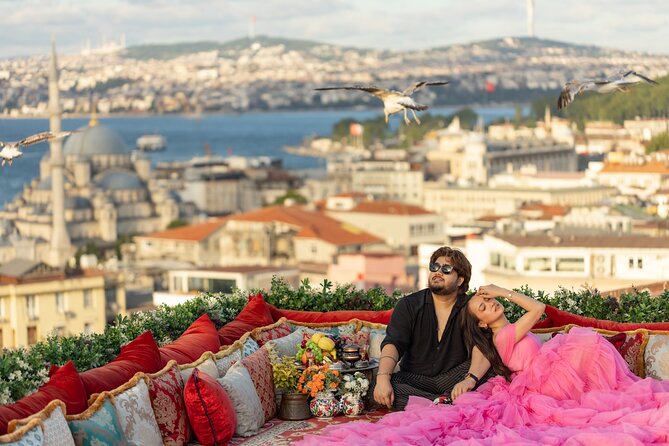 Flying Dress Photography on an Iconic Rooftop in Istanbul - Dresses, posing help, and the private format