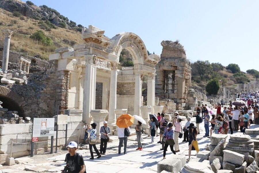 From Istanbul: Ephesus & Şirince Day Trip w/ Wine Tasting - Walking Ephesus From the Odeon to the Great Theater