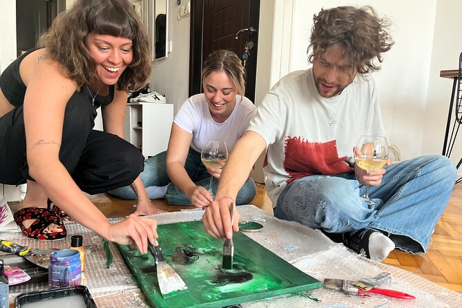 Istanbul Art Escape Wine and Paint at Local's Home - An Istanbul art night built around making, not watching