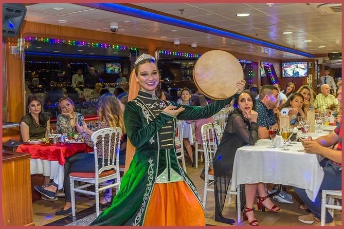 Istanbul Bosphorus Cruise with Dinner and Belly-Dancing Show - Dinner below deck, with drinks included