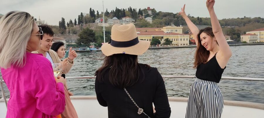 Istanbul: Bosphorus Sunset Cruise on Yacht with Live Guide - The old city lights on the way back