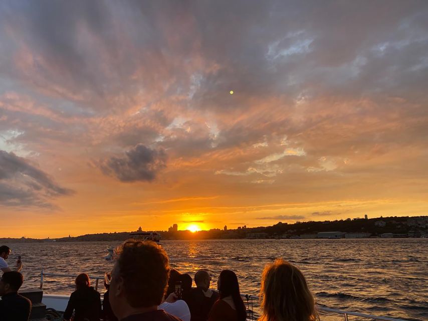 Istanbul: Bosphorus Sunset Cruise with Snacks and Wine - Ortaköy Mosque and the first bridge crossing