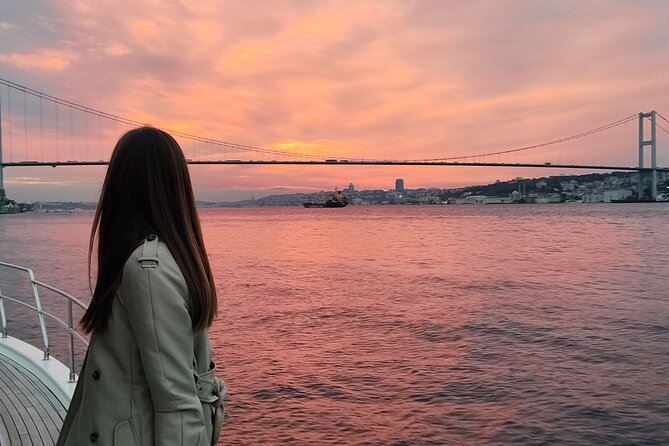Istanbul Bosphorus Sunset Cruise with Wine on a Luxury Yacht - Asian shore: fortresses, pavilions, and waterfront life