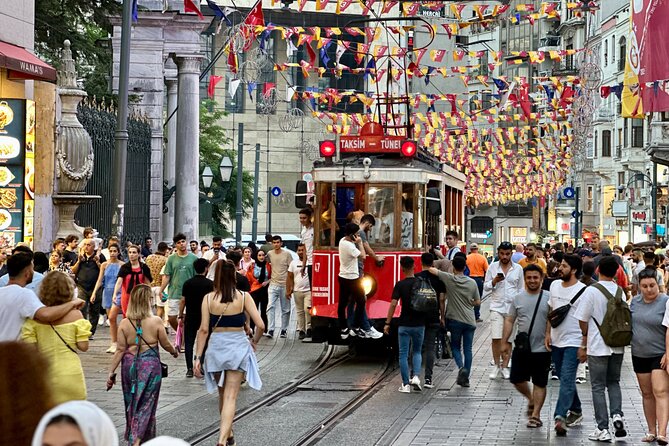 Istanbul Culinary Tour: Local Hotspots and Gourmet Street Foods - The funicular ride and the walk toward Taksim