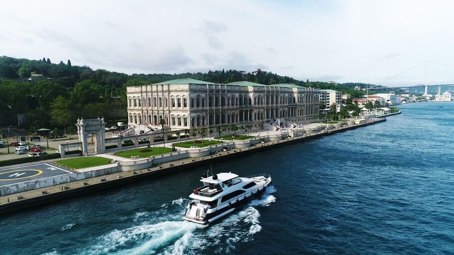 Istanbul: Dolmabahce Palace Tour and Bosphorus Yacht Cruise - European shore landmarks from Ciragan Palace to Rumeli Fortress