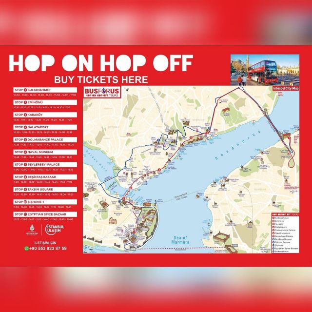Istanbul Hop On Hop Off Bus24 Hours Ticket - The audio guide and English support