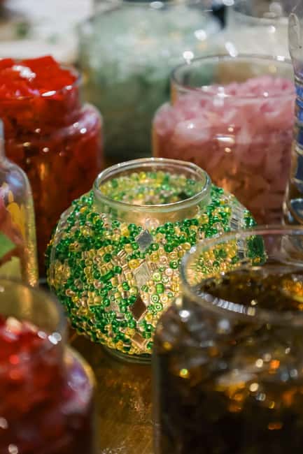 Istanbul: Mosaic Candle Holder Workshop - Choosing colors and building your mosaic