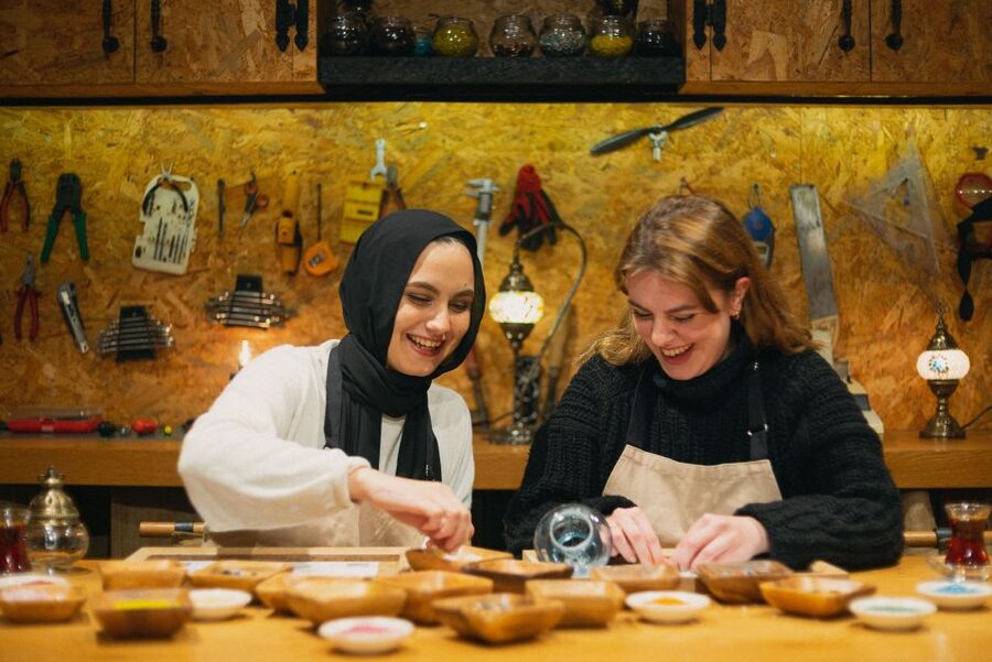 Istanbul:Original Turkish Mosaic Lamp Workshop w/ Snacks - The Sirkeci meeting point and Asian-side planning