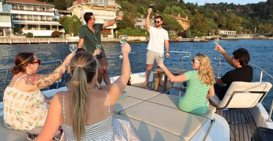 Istanbul: Small Group Yacht Tour with Unlimited Wine - What the guide adds to the ride
