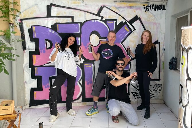 Istanbul Street Art Experience with Local Artists at Home Garden - The final spray on the garden wall