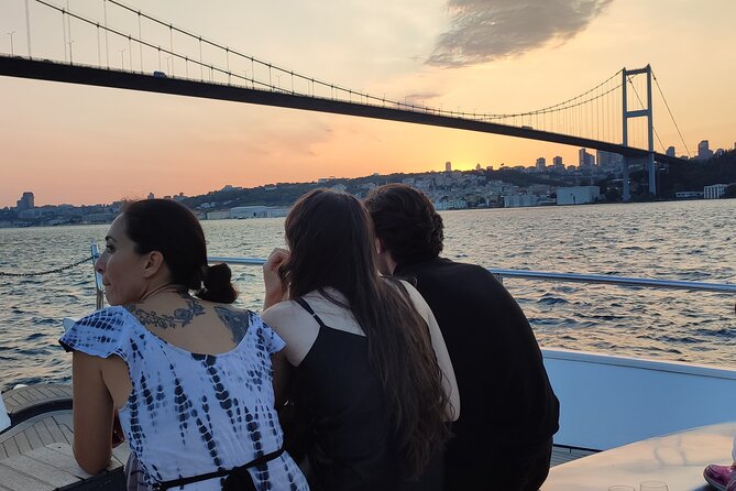 Istanbul Sunset Cruise on Luxury Yacht - Guided Group Cruise - Under the Bosphorus Bridge Toward Bebek