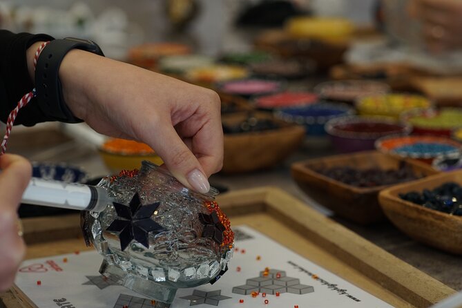 Istanbul: Turkish Mosaic Lamp Workshop in Galata – All Included - Making a lamp instead of buying one