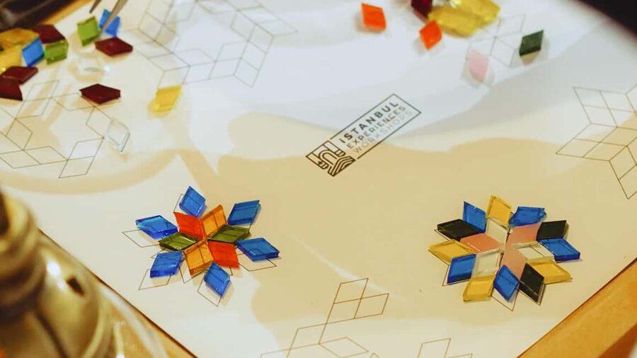 Istanbul: Turkish Mosaic Lamp Workshop with Bosphorus View - Putting the glasswork together