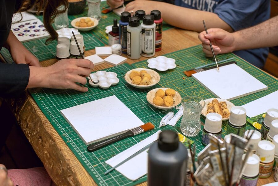 Istanbul: Turkish Tile Painting & Ceramic Workshop w/ Snacks - Taking your ceramic piece home