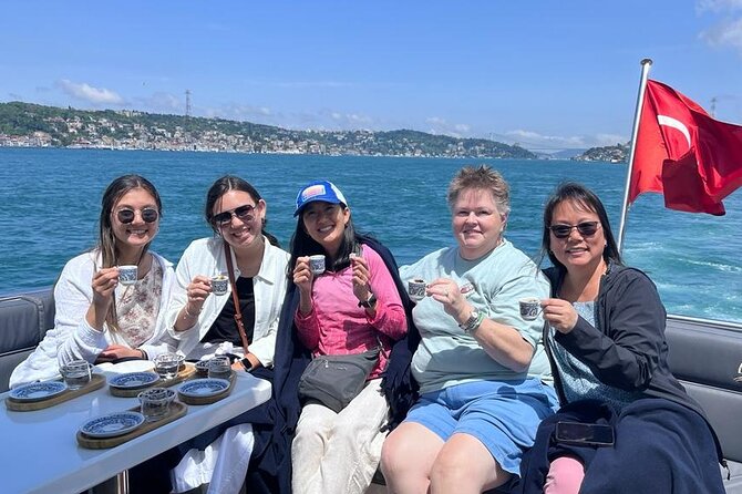 Luxury Bosphorus Yacht Cruise – Stopover in Asian Side - Palaces, bridges, and waterfront districts from the deck