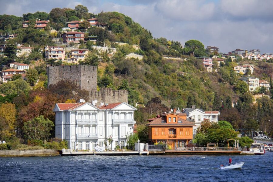 Morning Bosphorus Cruise and Spice Bazaar - Passing beneath the Bosphorus Bridge