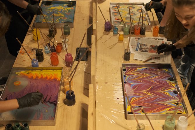 Once in a lifetime Experience: Turkish Marbling Art - What the $120 price includes