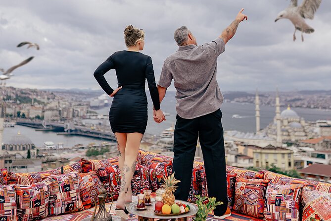 Rooftop Photoshoot in Istanbul - The Bosphorus, carpets, and seagulls