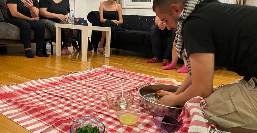 Traditional Home Dinner Night with Çiğköfte - Learn and Eat - The first minutes: settling in with Burak and his family