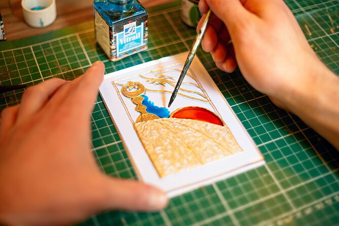 Traditional Stained Glass Painting Workshop - Finishing your artwork and waiting for it to dry
